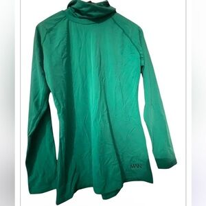 Boohoo Man Mens Green Face mask  Sweatshirt Sz M Emerald